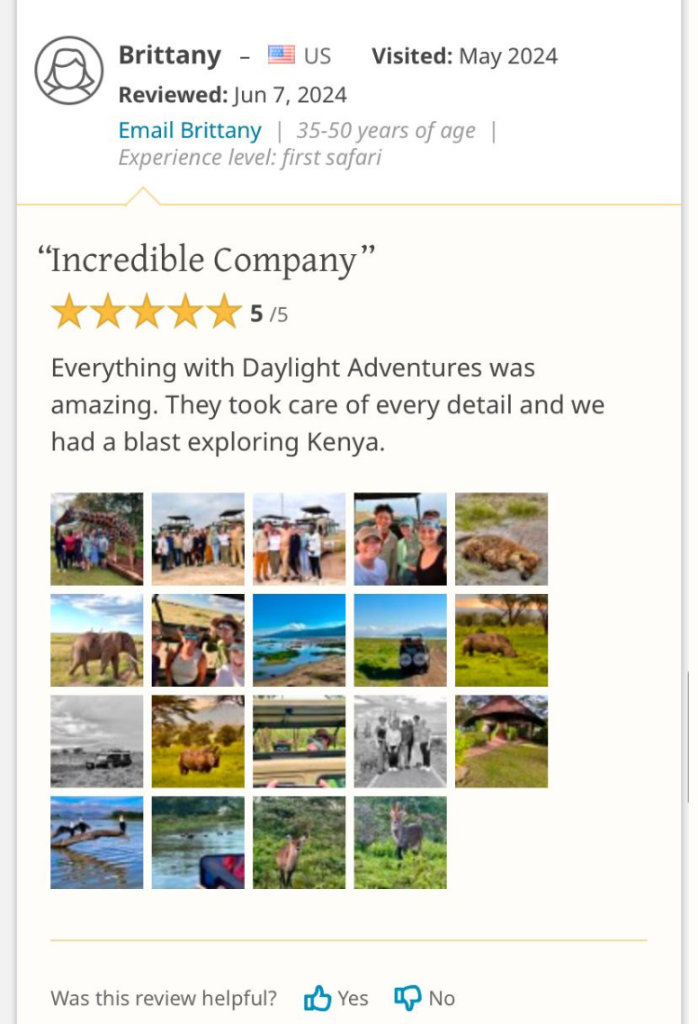13 Safaribookings Daylight Adventures Positive Review