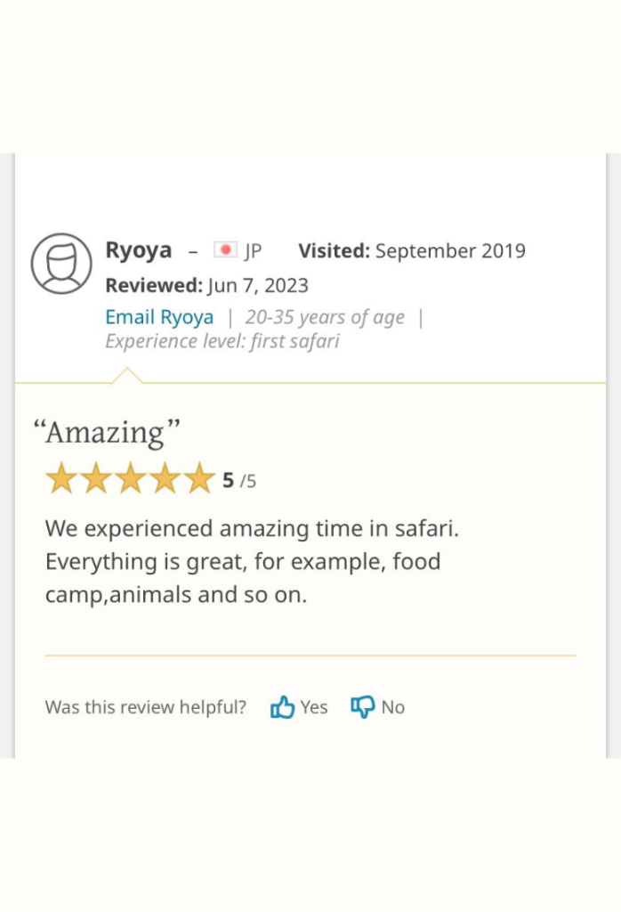2 Safaribookings Daylight Adventures Positive Review