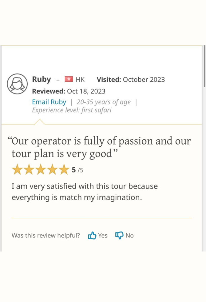 7 Safaribookings Daylight Adventures Positive Review