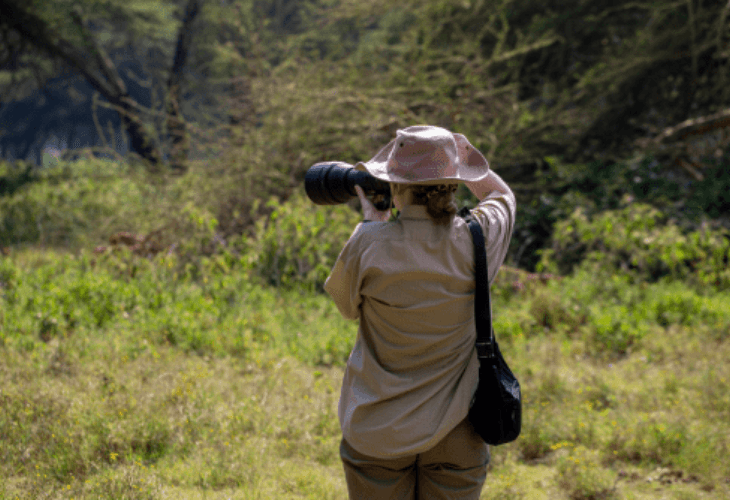 a tourist taking a photo